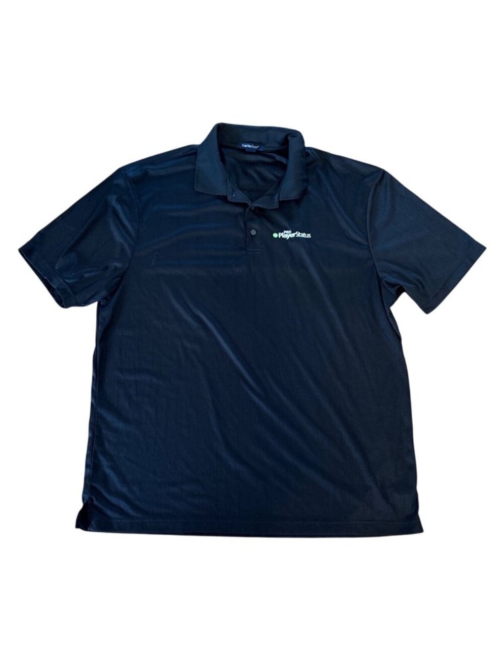 Coal Harbour Pro Player Status Black Polo Shirt Mens 2XL Short Sleeve Ribbed